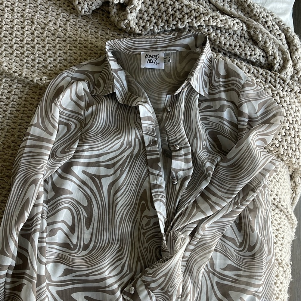 Princess Polly Mesh 70s Shirt